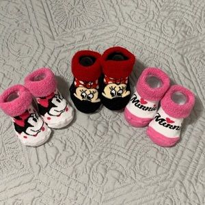 Minnie Mouse Baby Booties
